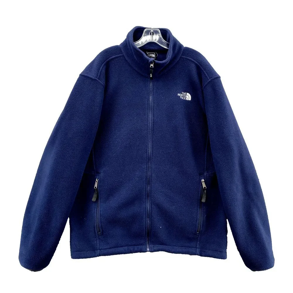 North Face Teddy Fleece Jacket Men's XL Blue Gorpcore Outdoor Preppy Performance
